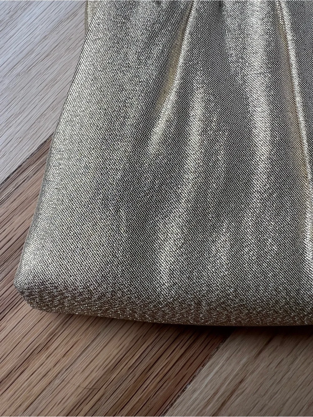 Vintage 1960s Harry Levine HL USA Gold Lame Evening Bag Rhinestone Clasp Purse